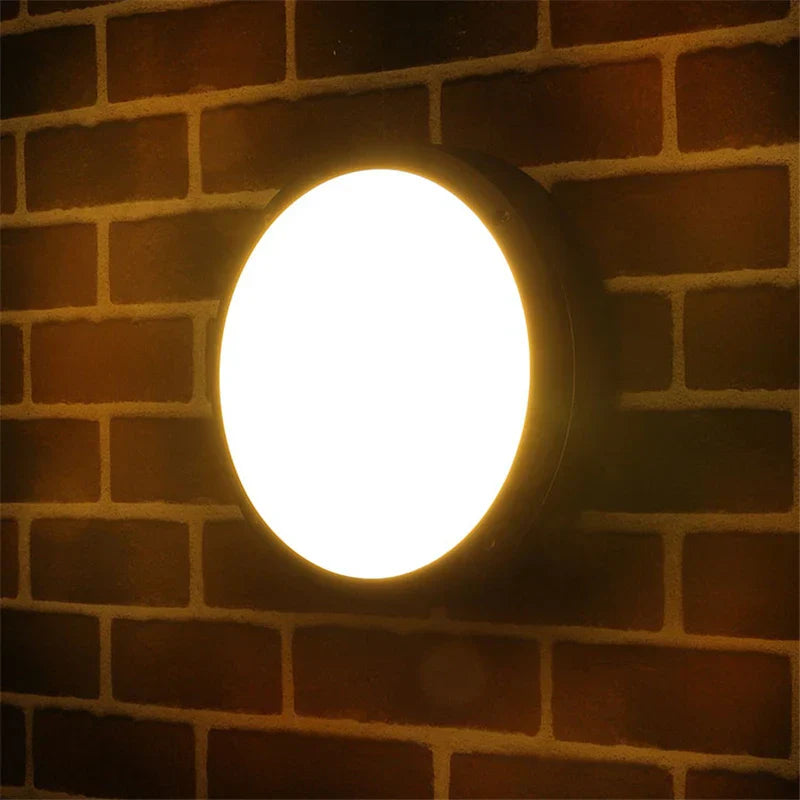 Round LED Wall Light for Outdoors – Weatherproof Outdoor Lighting for Wall Mounting