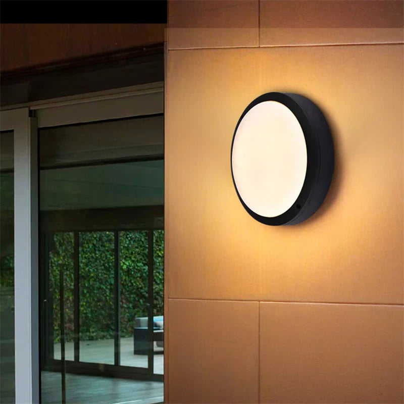 Round LED Wall Light for Outdoors – Weatherproof Outdoor Lighting for Wall Mounting