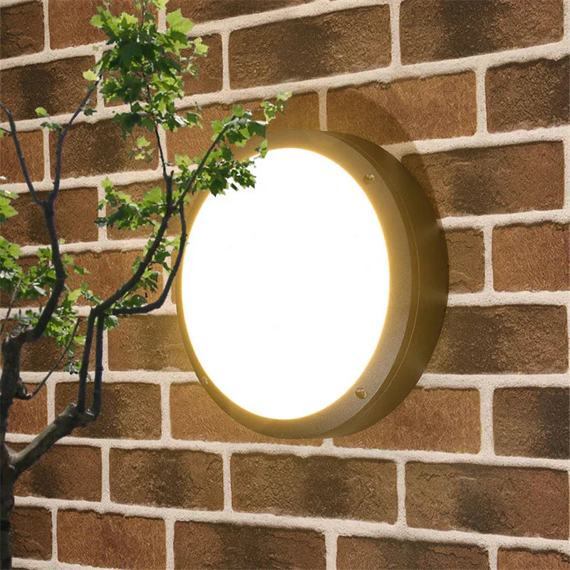 Round LED Wall Light for Outdoors – Weatherproof Outdoor Lighting for Wall Mounting