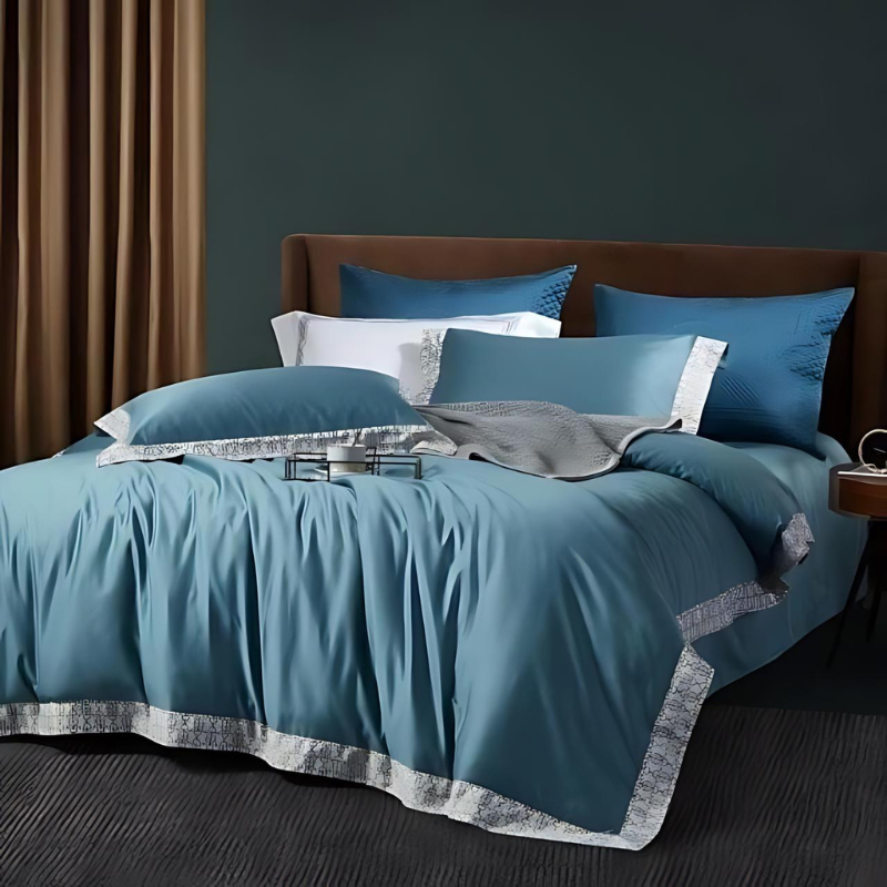 Luxurious Duvet Cover Set Made of Egyptian Cotton in Elegant Design for Dreamy Sleep Comfort