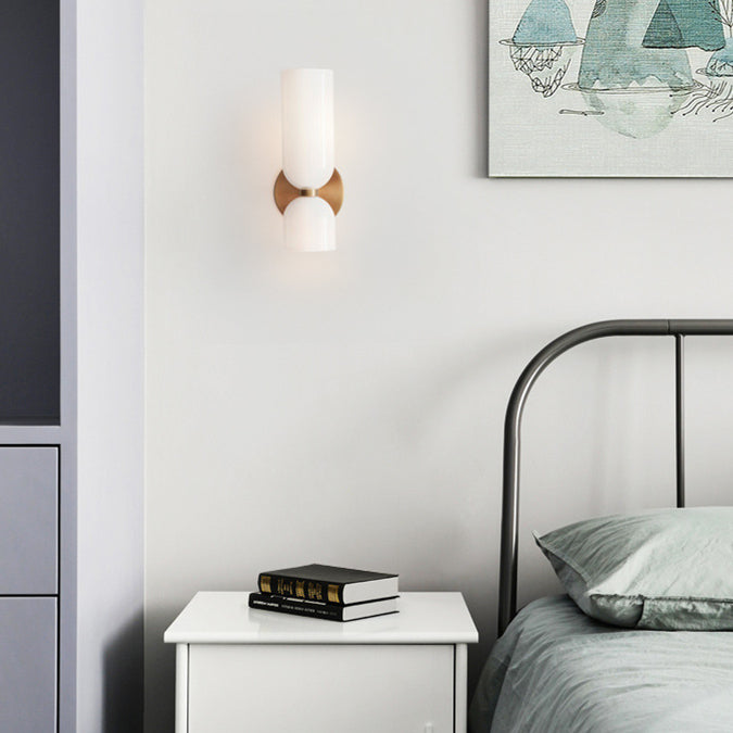 Modern Twin Glow Glass Wall Light