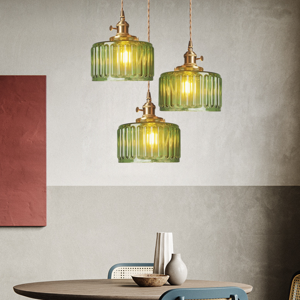 Glass Veil Pendant Light with Timeless Cut Design