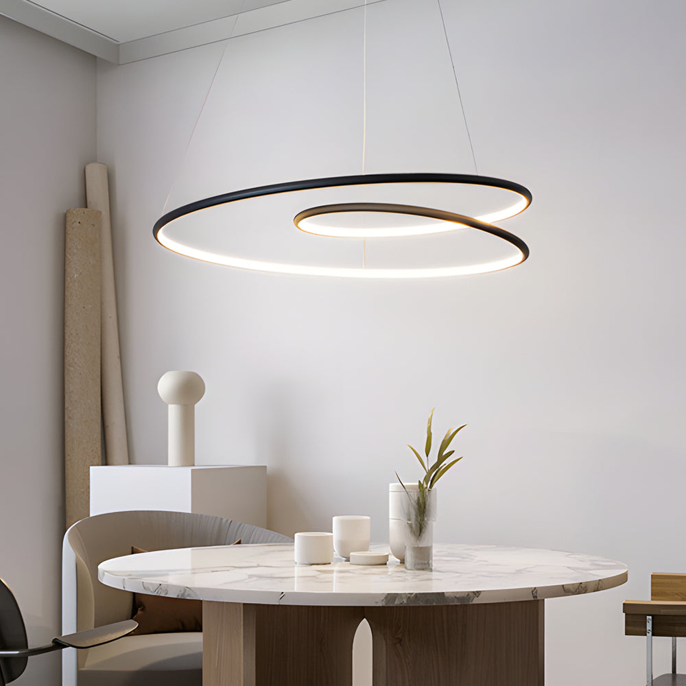 Modern LED Chandelier with Dimming Function – Pendant Light for Dining Room and Living Room