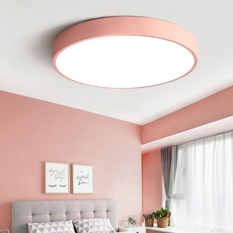 Round LED Ceiling Light Metal for Living Room - Modern Design Light