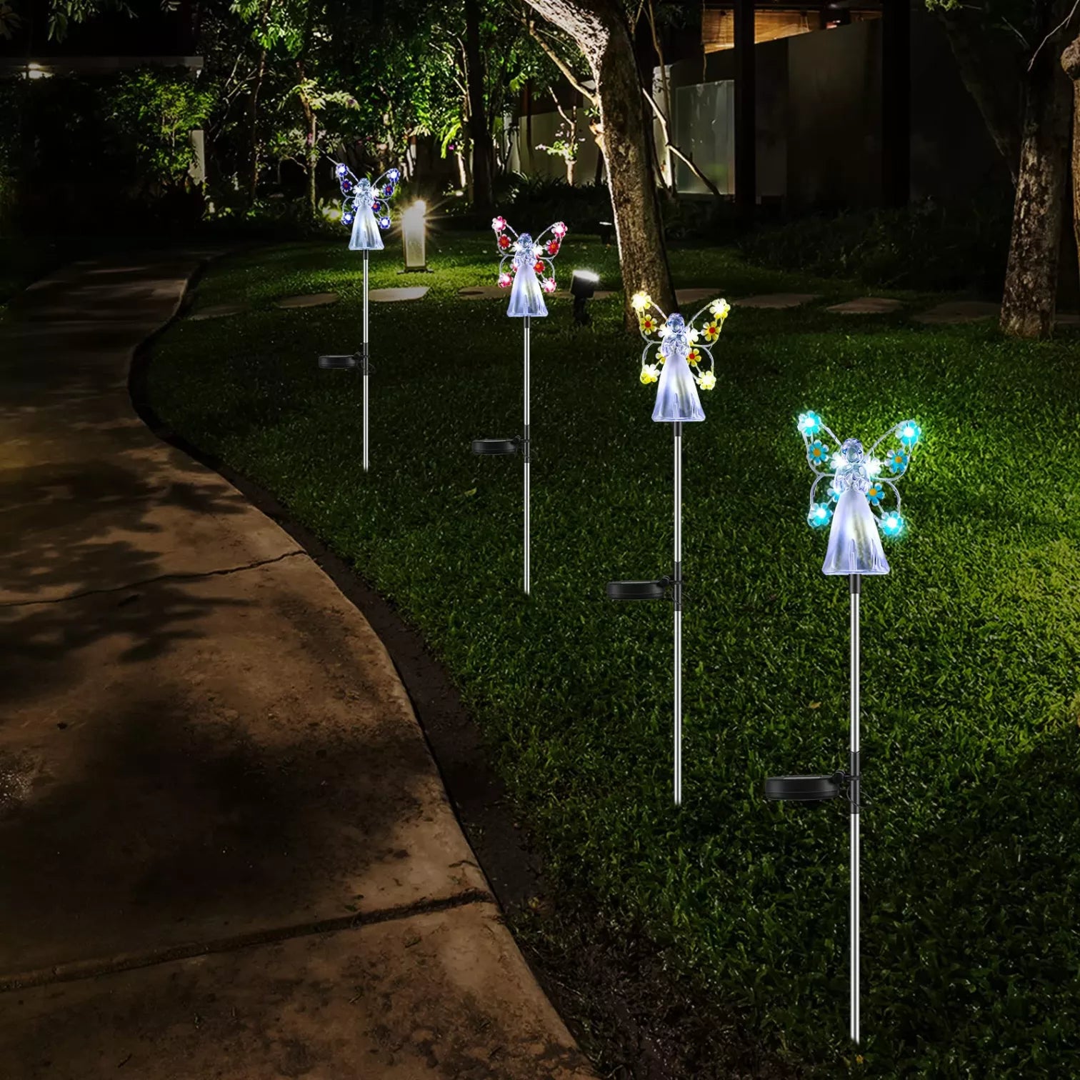 Solar-Powered Angel LED Garden Light – Decorative Outdoor Lighting for Garden and Grave