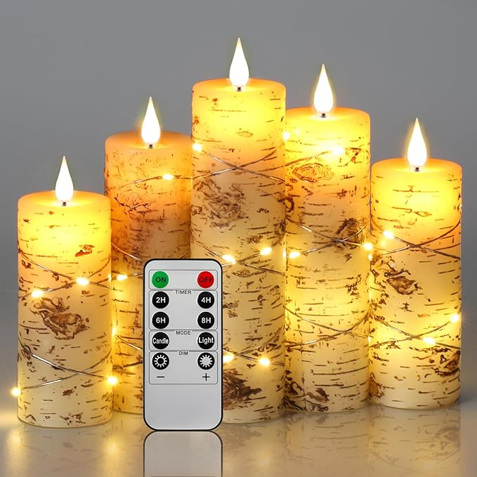 Wireless LED Candles with Realistic Flame Effect – Atmospheric Christmas Decoration for Indoor Use