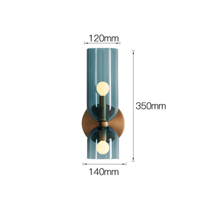 Modern Twin Glow Glass Wall Light