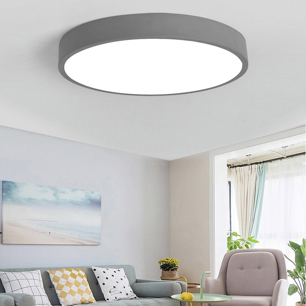 Round LED Ceiling Light Metal for Living Room - Modern Design Light