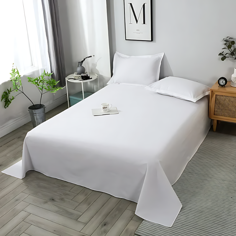 Luxurious Flat Sheet Made from Organic Cotton – Soft, Breathable Sheet for Ultimate Sleep Comfort