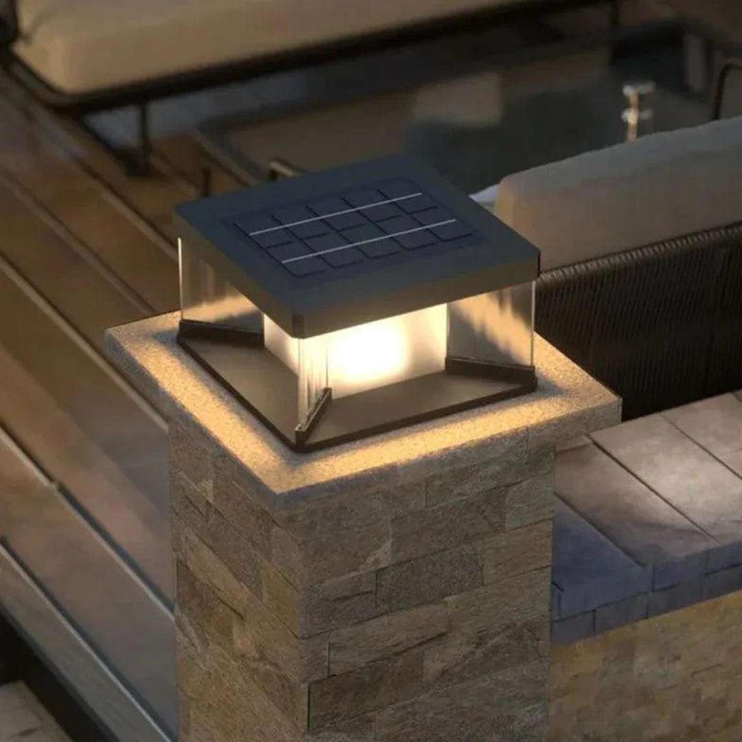Sleek Solar-Powered Waterproof Garden Post Lights for Outdoor Ambience