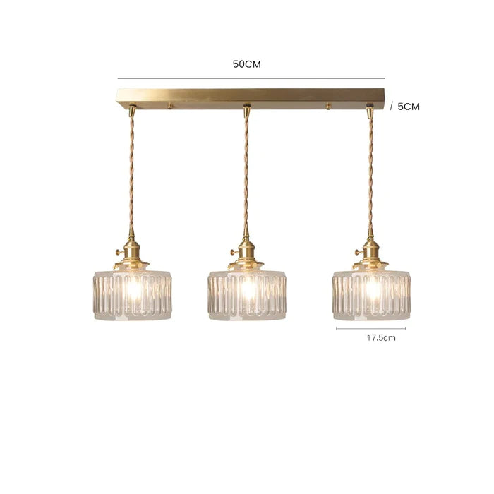 Glass Veil Pendant Light with Timeless Cut Design