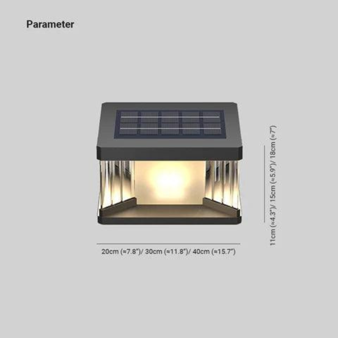 Sleek Solar-Powered Waterproof Garden Post Lights for Outdoor Ambience