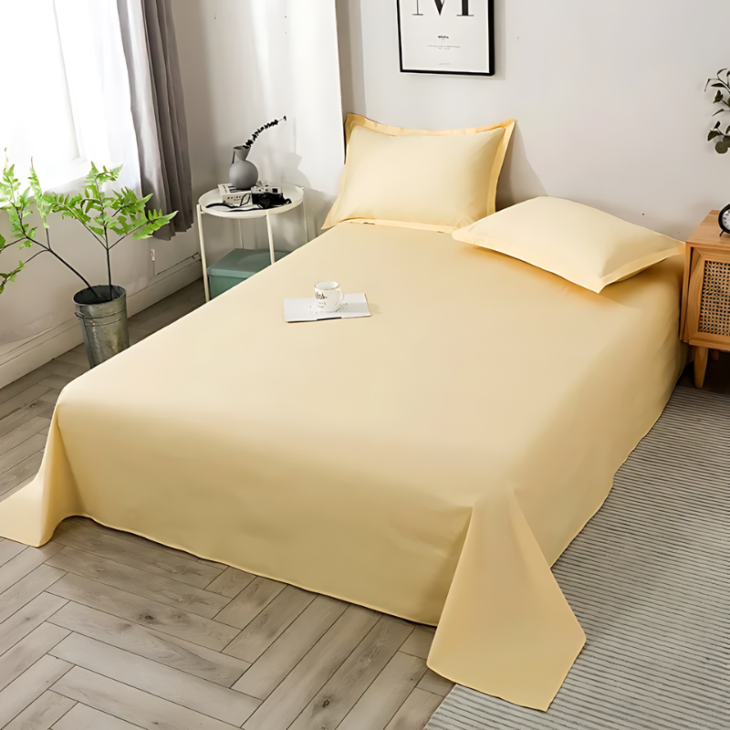 Luxurious Flat Sheet Made from Organic Cotton – Soft, Breathable Sheet for Ultimate Sleep Comfort