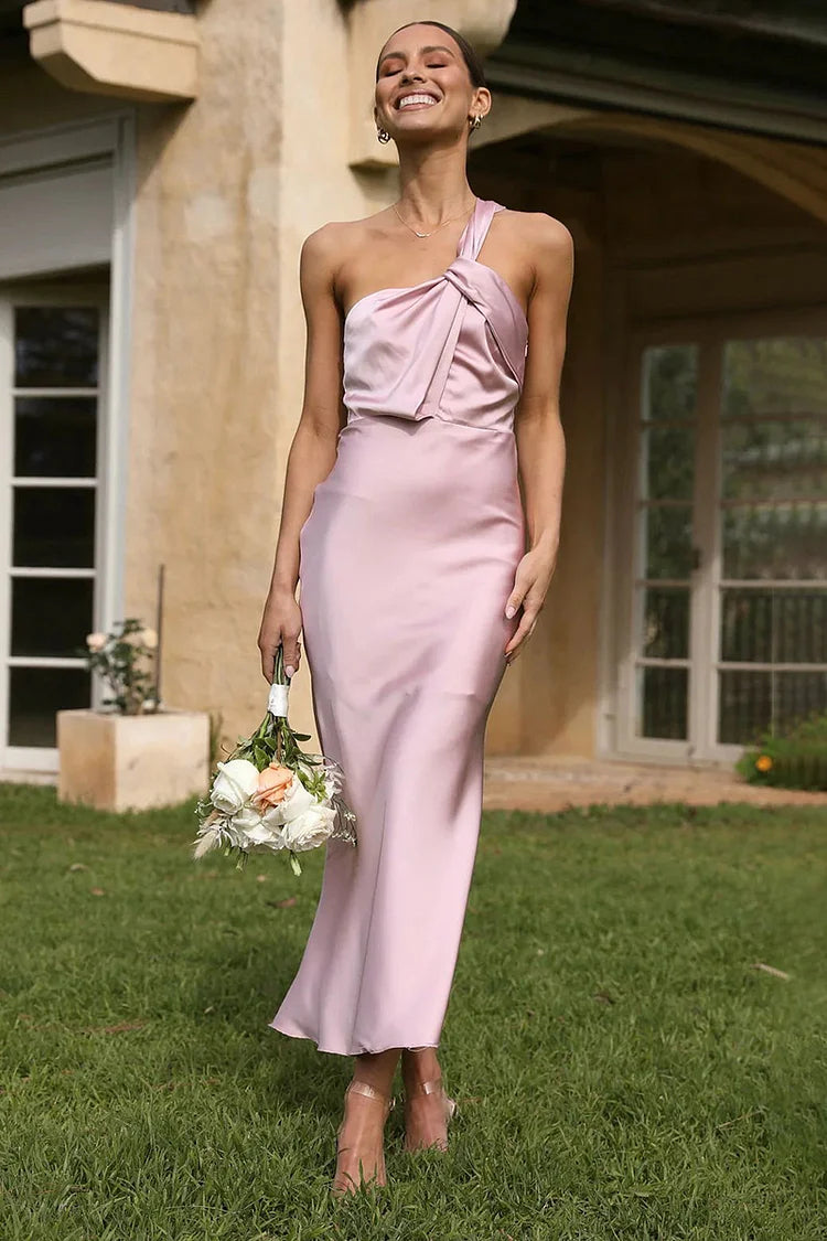 Women's One Shoulder Wedding Guest Dress | Midi