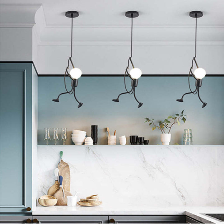 Playful Doll-Shaped Pendant Lamp