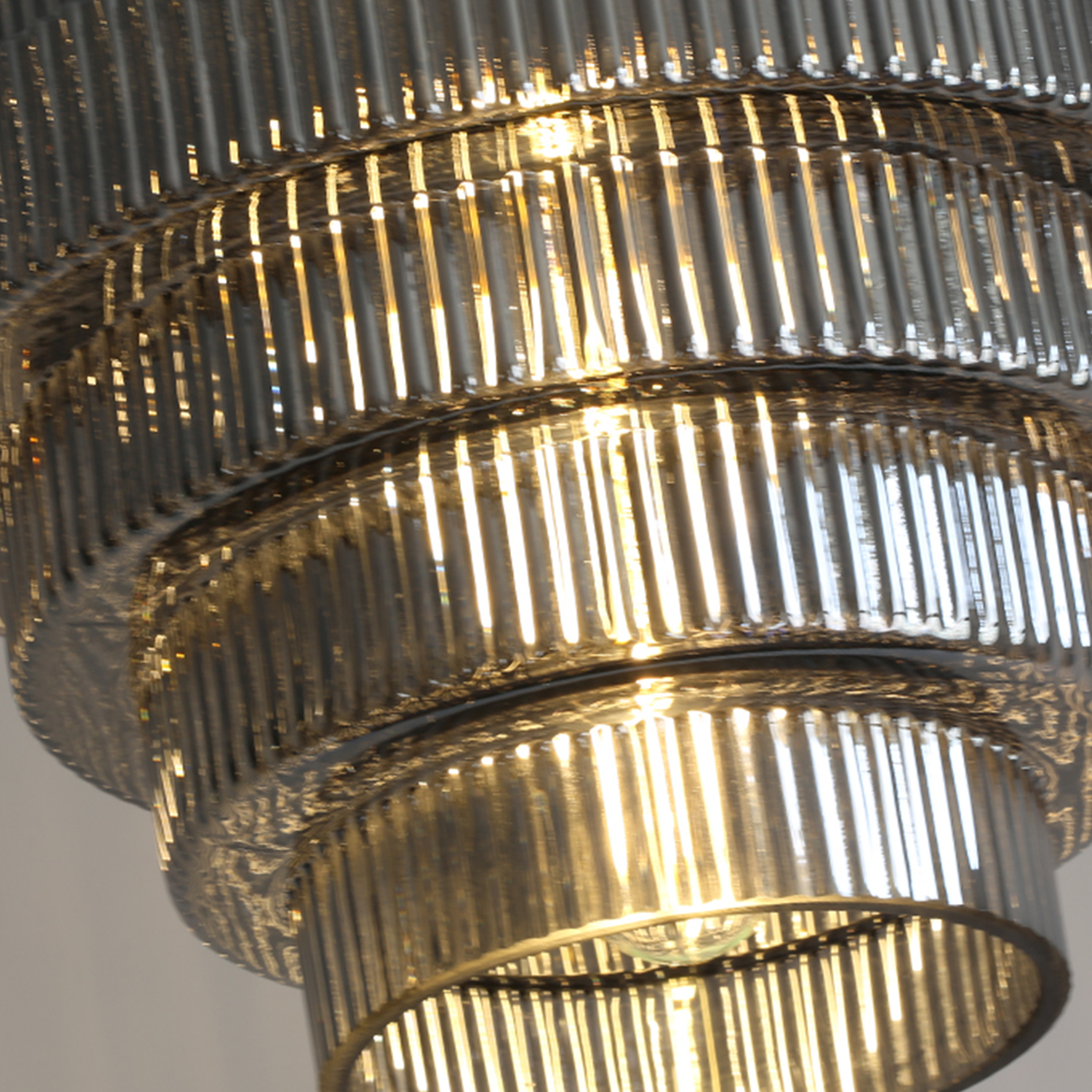 Vintage Fluted Glass Pendant Lights