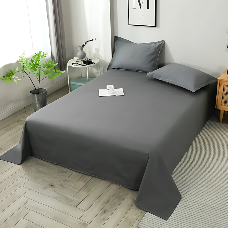 Luxurious Flat Sheet Made from Organic Cotton – Soft, Breathable Sheet for Ultimate Sleep Comfort