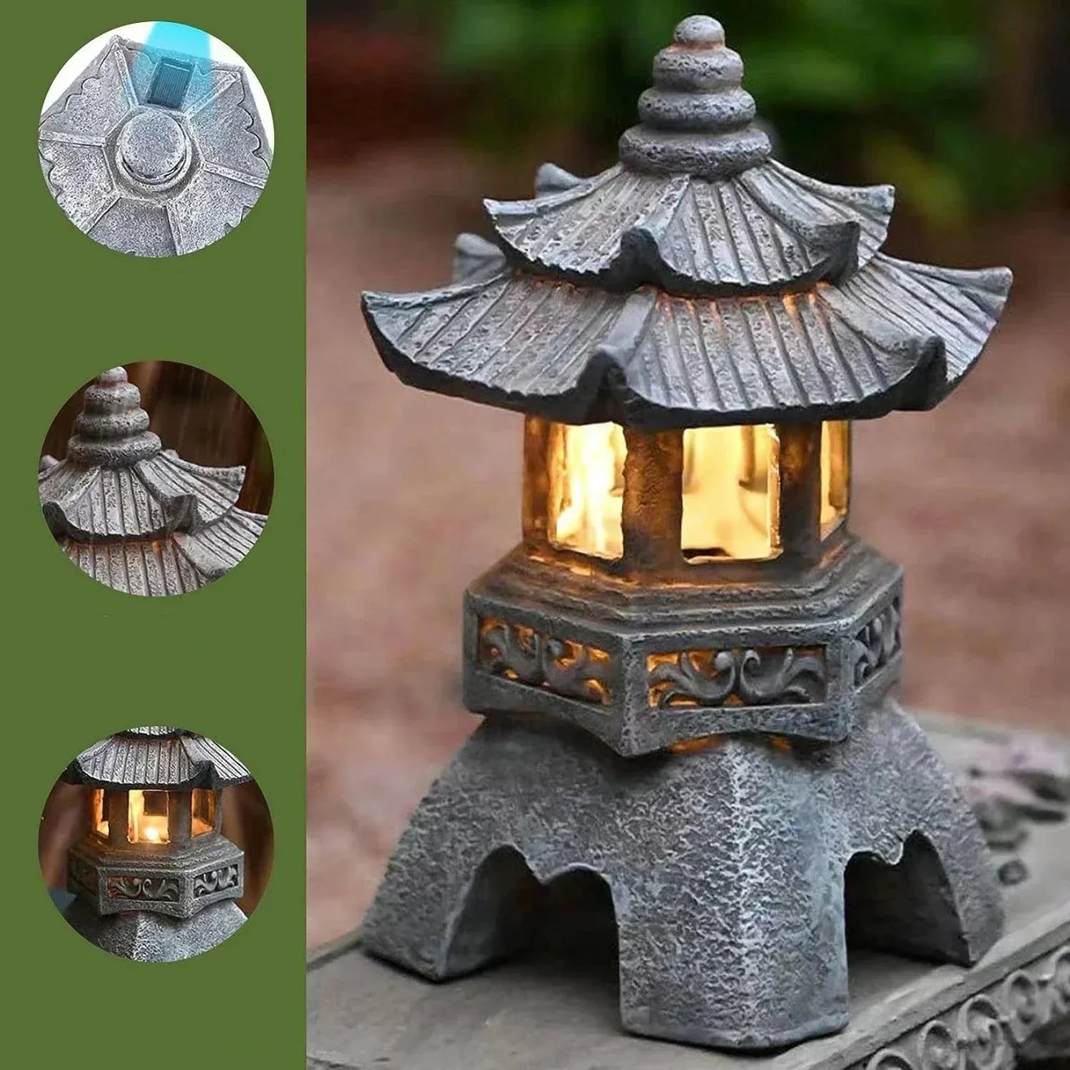 Japanese Garden Lantern – Weatherproof LED Outdoor Lighting for Zen Gardens