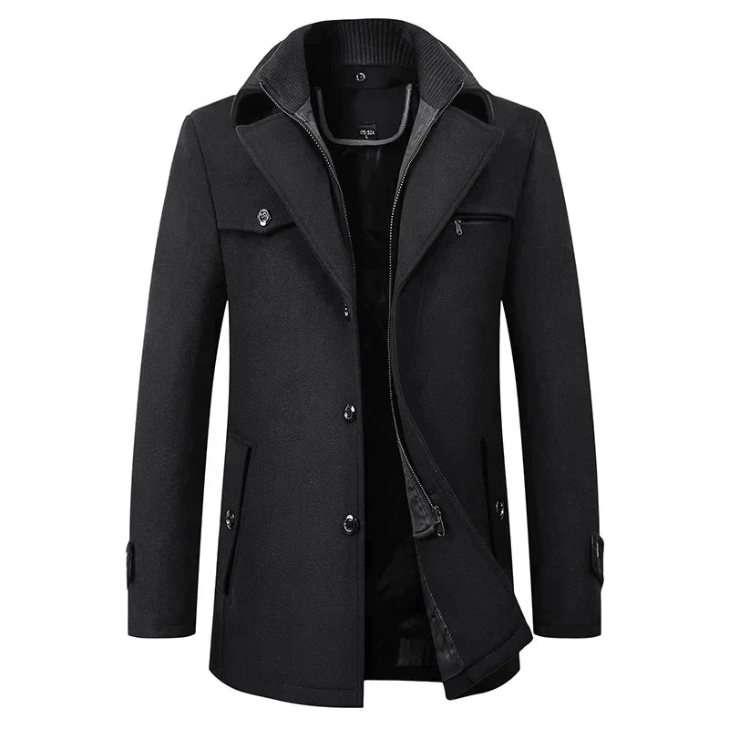 Men's Winter Zip Up Jacket | Long