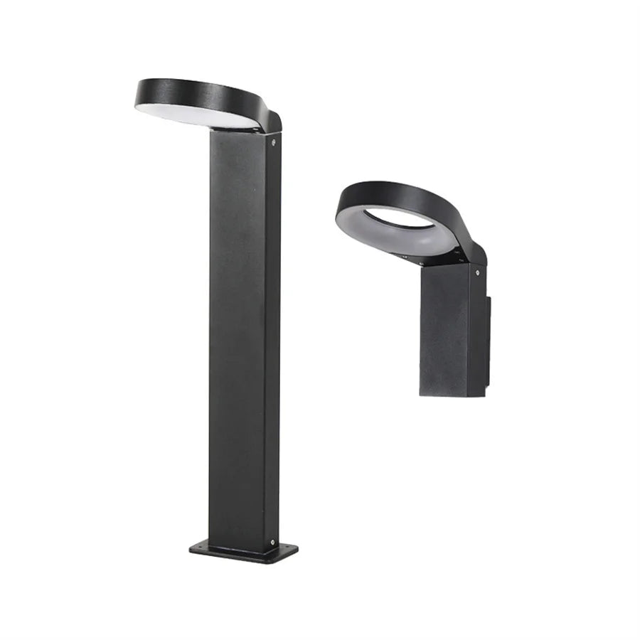 Solar LED Path Light Made of Aluminium - Modern Ring Design, Waterproof Outdoor Lighting, Energy Saving