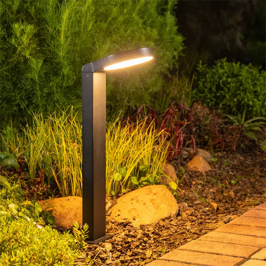 Solar LED Path Light Made of Aluminium - Modern Ring Design, Waterproof Outdoor Lighting, Energy Saving