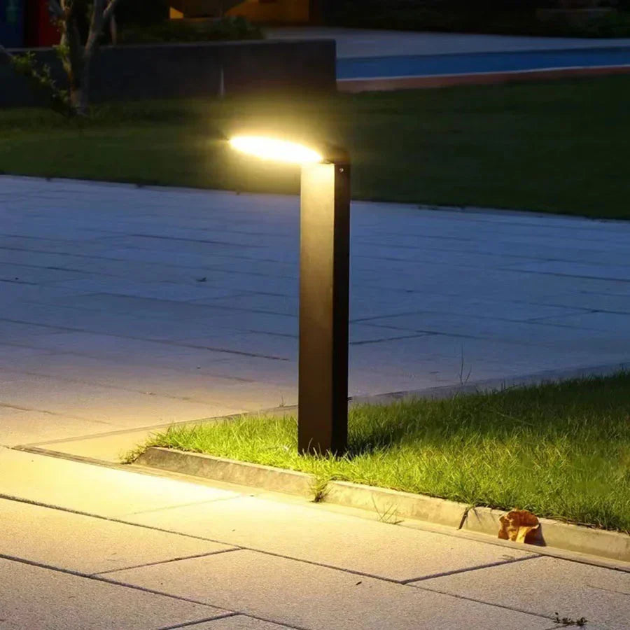 Solar LED Path Light Made of Aluminium - Modern Ring Design, Waterproof Outdoor Lighting, Energy Saving