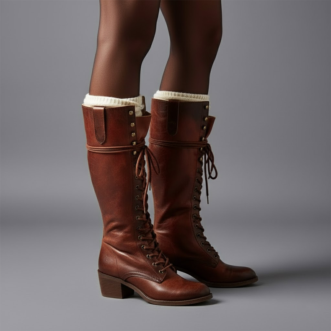 Women's Winter High Boots | Lace Up
