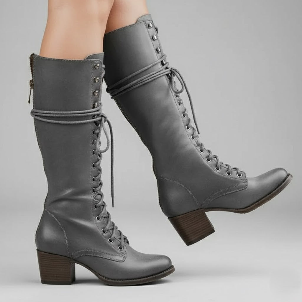 Women's Winter High Boots | Lace Up