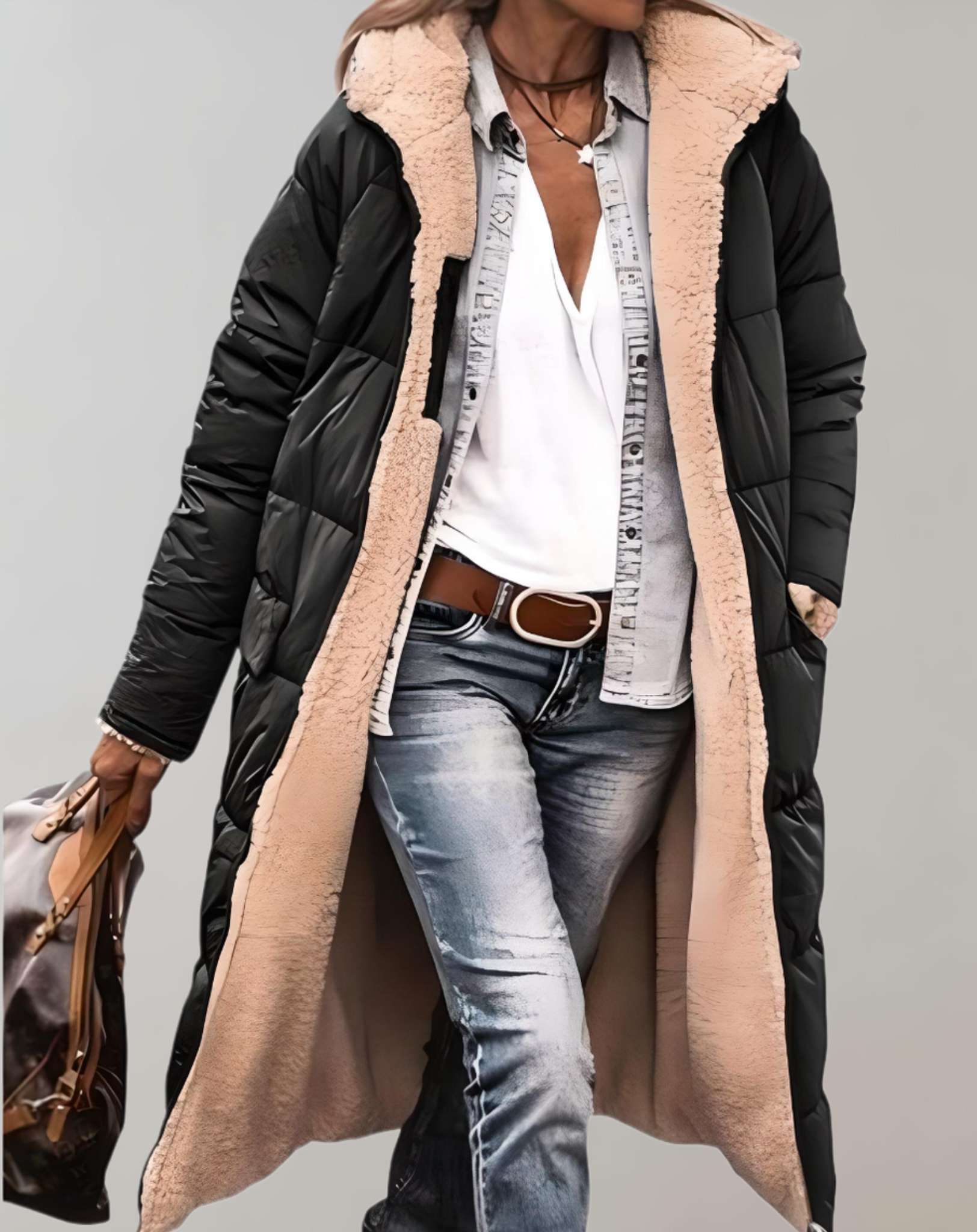 Women's Quilted Long Coat | Winter
