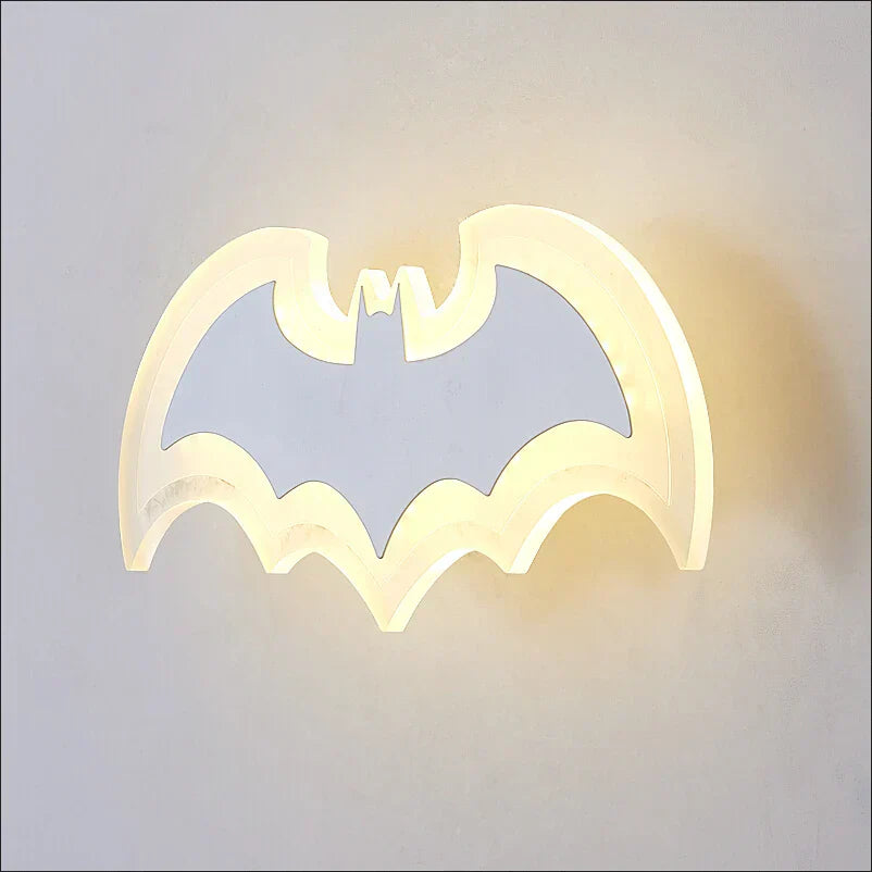 Creative Bat Wall Light with LED – Modern Children's Room Lamp for Boys & Girls