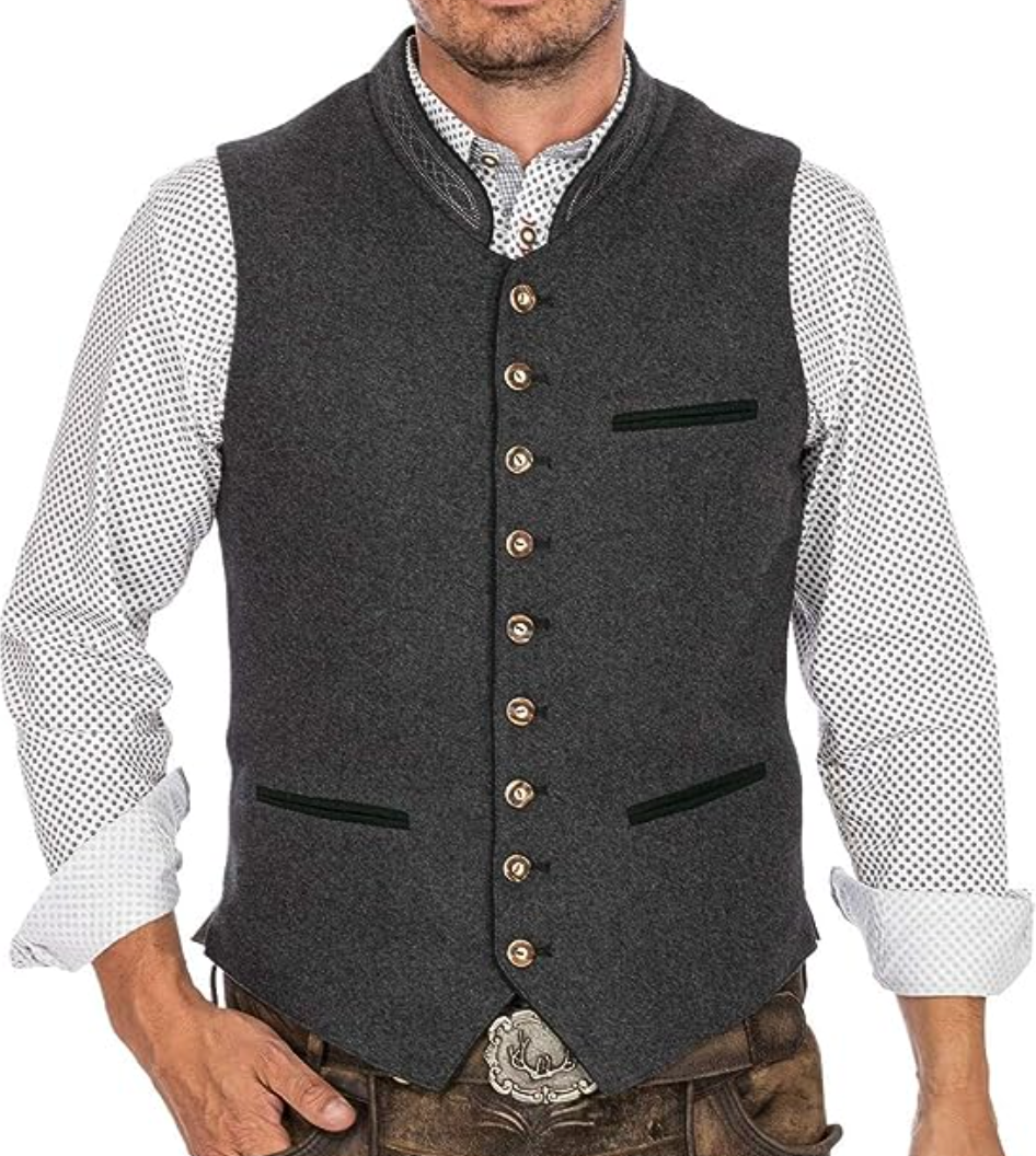 Men's Classic Buttoned Vest | Warm