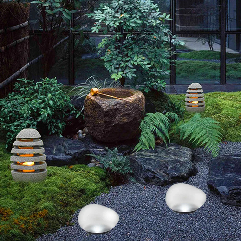 Solar LED Pebble Lights for Garden - Decorative Outdoor Lighting, Waterproof, Energy Efficient