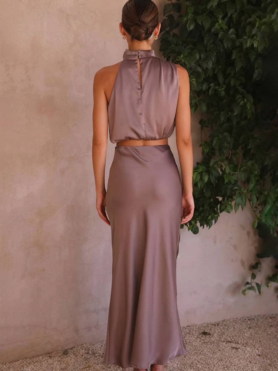 Women's Two Piece Wedding Guest Dress Set | Midi