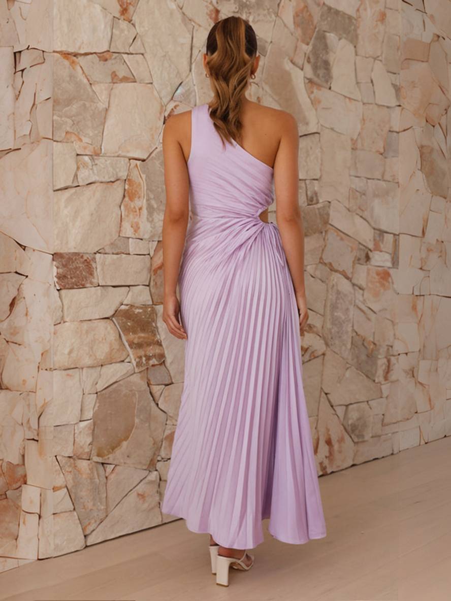 Women's Pleated Wedding Guest Dress | Maxi