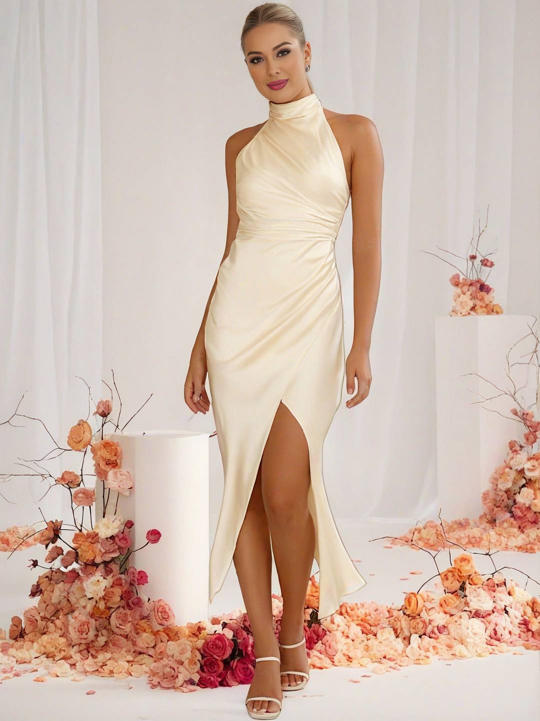 Women's Wrap Wedding Guest Dress | Midi