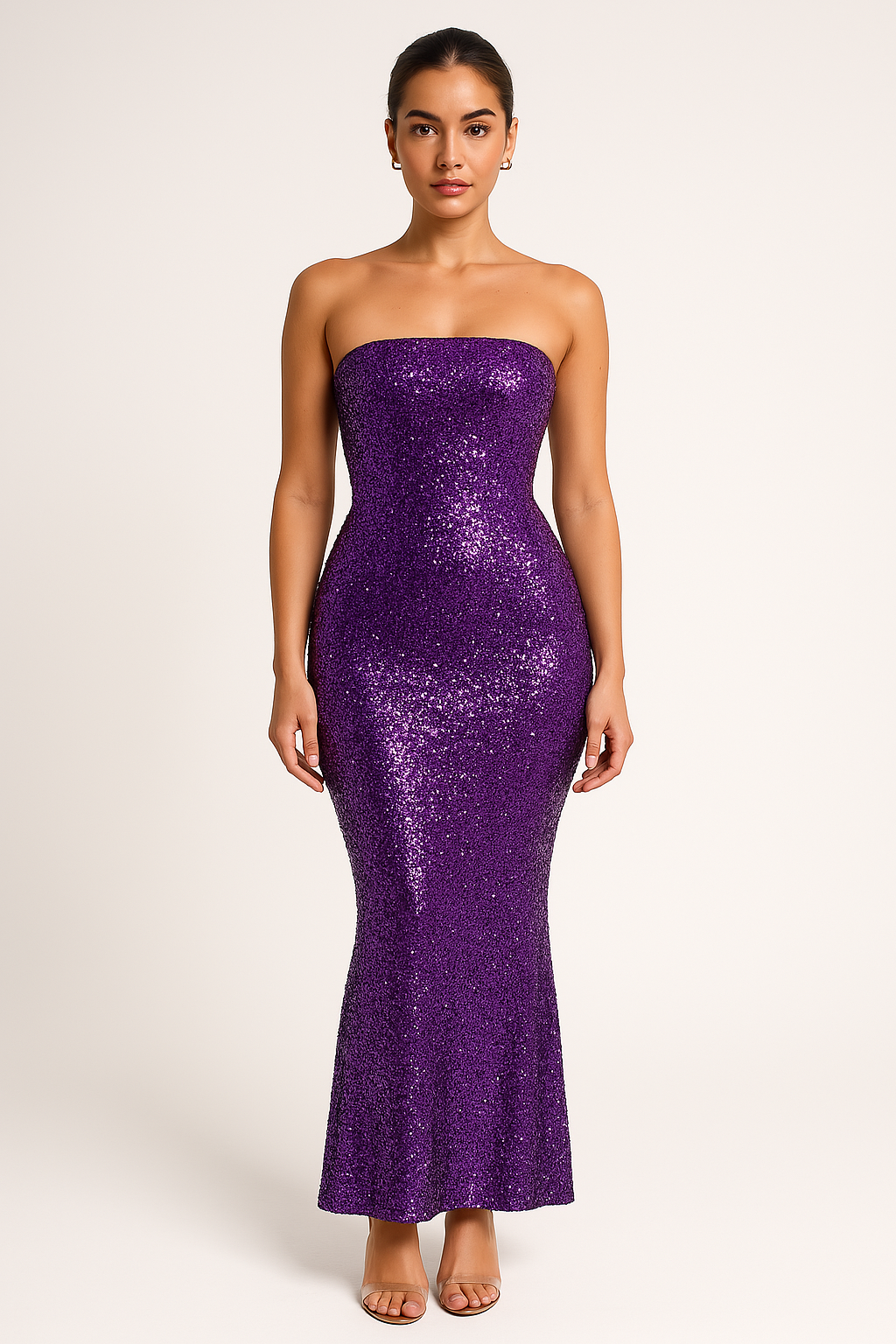 Women’s Strapless Sequin Evening Dress | Maxi
