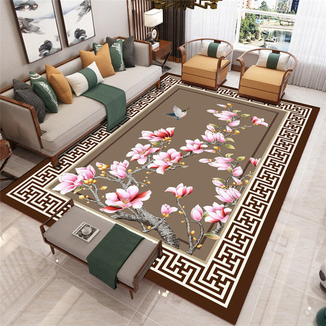 Elegant Living Room Carpet with Butterfly Design – Luxurious, Non-Slip Carpet for Stylish Decor