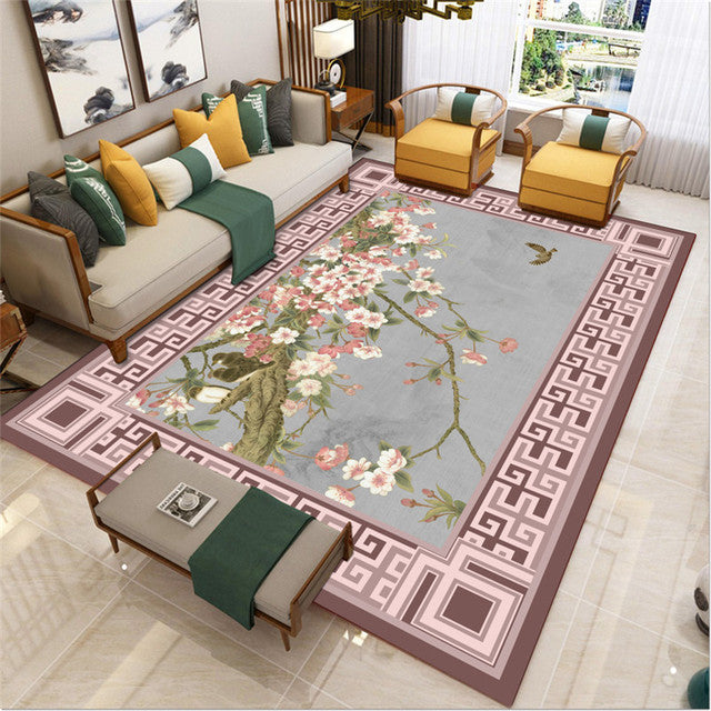 Elegant Living Room Carpet with Butterfly Design – Luxurious, Non-Slip Carpet for Stylish Decor