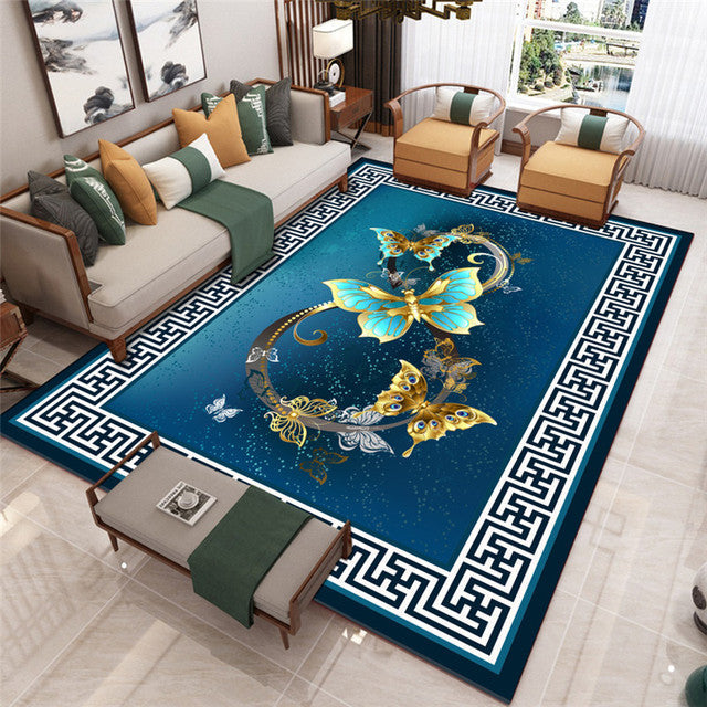 Elegant Living Room Carpet with Butterfly Design – Luxurious, Non-Slip Carpet for Stylish Decor