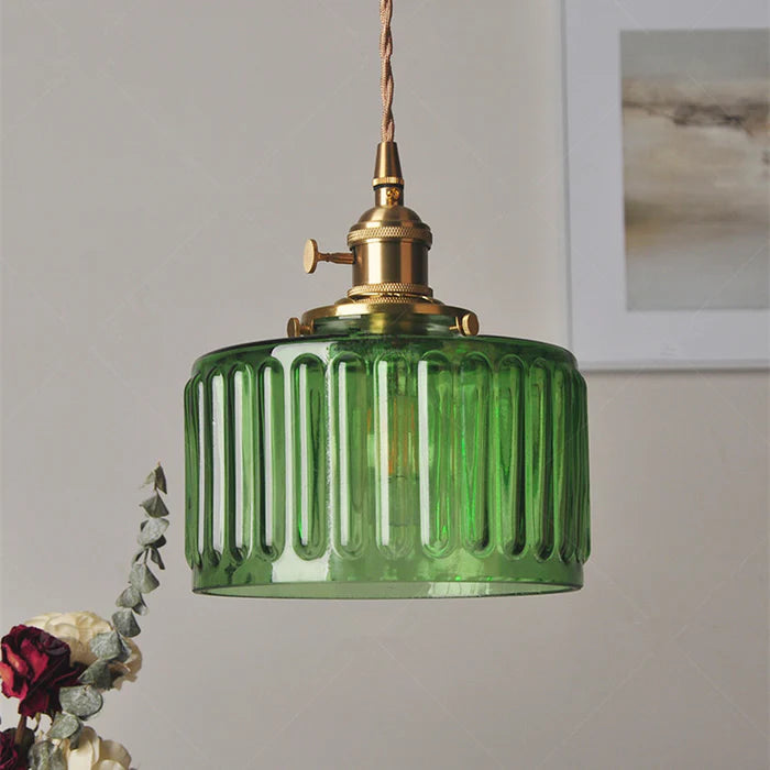 Glass Veil Pendant Light with Timeless Cut Design