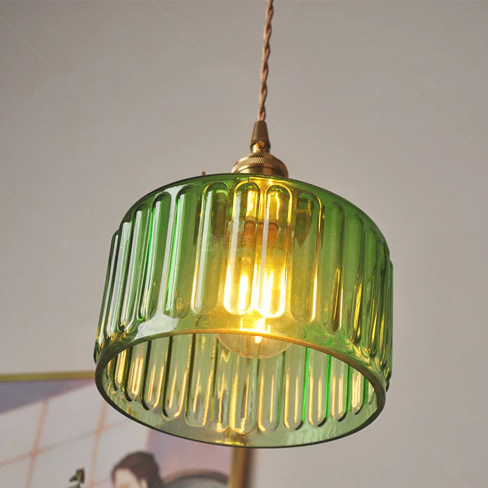 Glass Veil Pendant Light with Timeless Cut Design