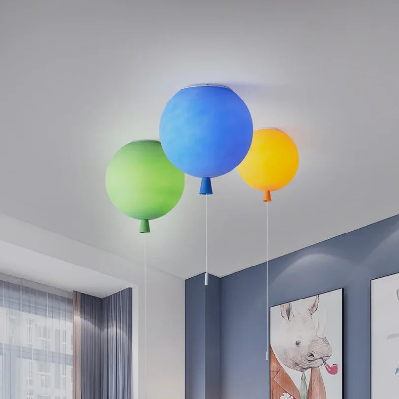 Creative Balloon Ceiling Light for Children's Room – Colourful LED Lighting