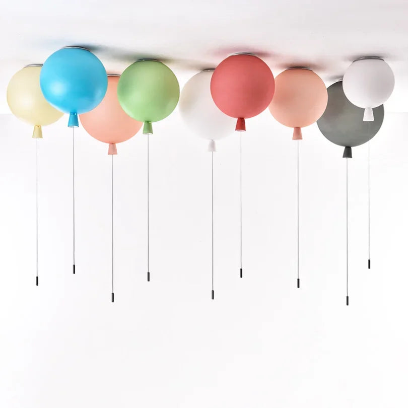 Creative Balloon Ceiling Light for Children's Room – Colourful LED Lighting