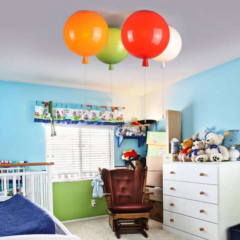 Creative Balloon Ceiling Light for Children's Room – Colourful LED Lighting