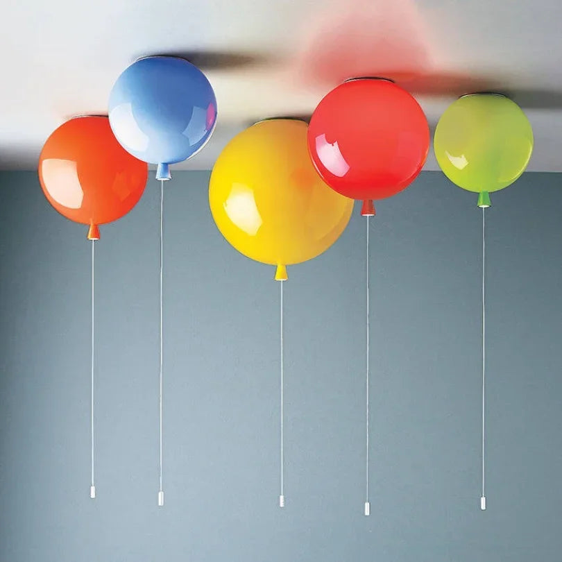 Creative Balloon Ceiling Light for Children's Room – Colourful LED Lighting