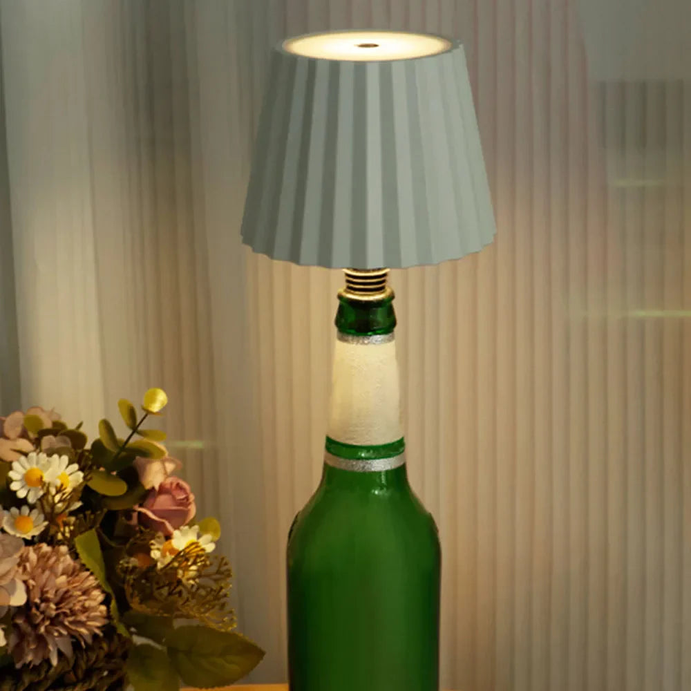 Bottle Table Lamp – Creative DIY LED Night Light for Living and Dining Room