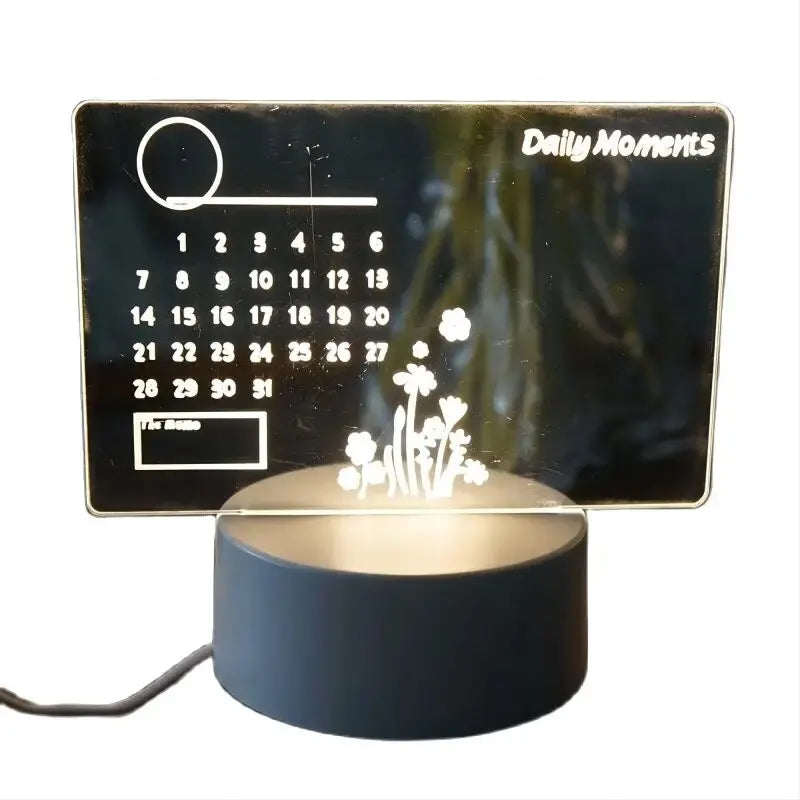 Black Board Night Lamp - Multifunctional LED Note Lamp for Bedroom, Creative Night Light and Organizer