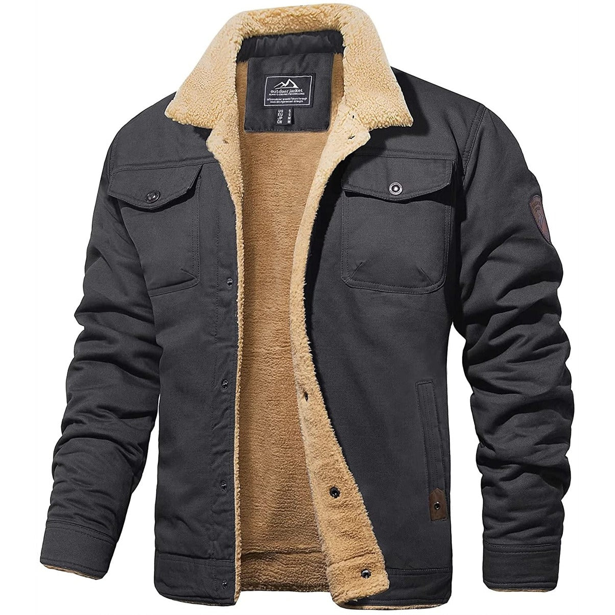 Men's Winter Warm Jacket | Button Down