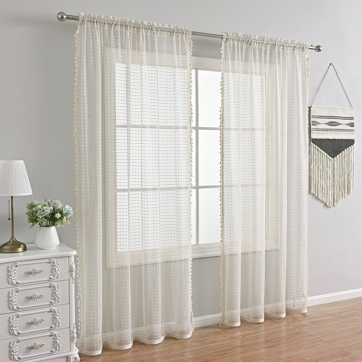 Beige Voile Curtains – Elegant and Soft Window Decoration for Any Room