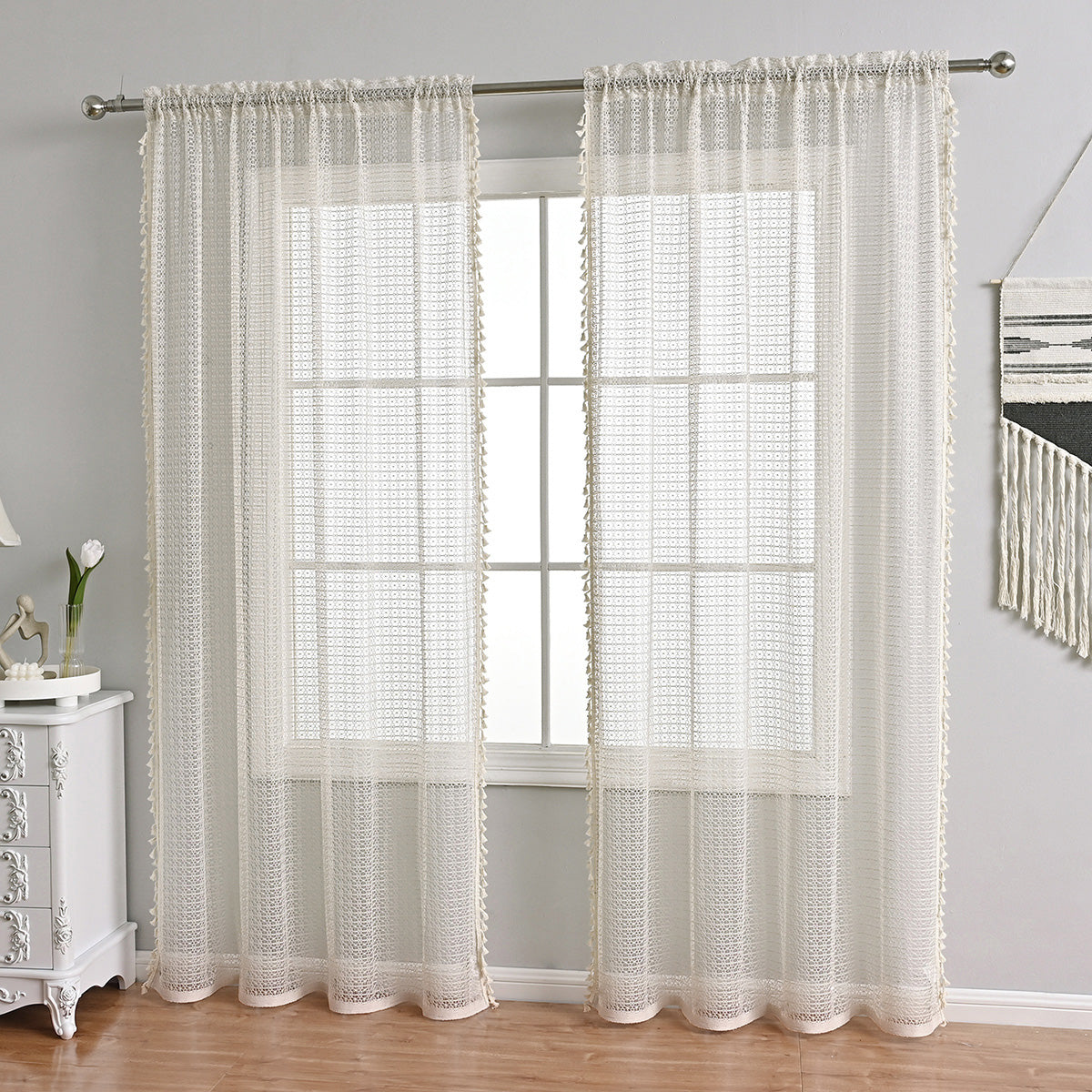 Beige Voile Curtains – Elegant and Soft Window Decoration for Any Room